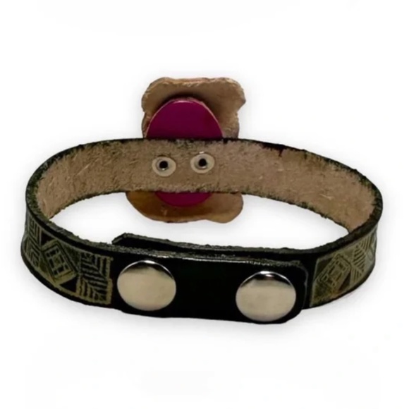 NWT Genuine Leather Handcrafted Panda Bear Bracelet! Fits 6.5” to 8”. - Picture 5 of 6